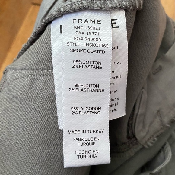 Frame‎ Le High Skinny Ankle Jeans in Smoke Coated - Picture 7 of 7